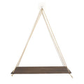 Premium Wood Swing Hanging Rope Wall Mounted Shelves Plant Flower Pot Rack indoor outdoor decoration simple design Shelves #Y20