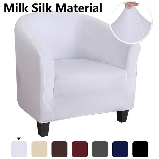 Stretch Sectional Elastic Coffee Tub Sofa Cover for Living Room 1 Seat Slipcover Single Seater Furniture Couch Armchair Cover