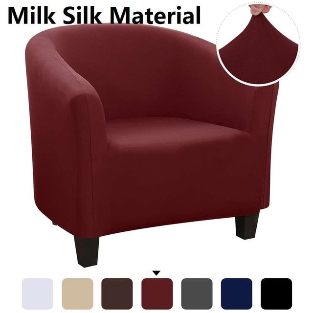 Stretch Sectional Elastic Coffee Tub Sofa Cover for Living Room 1 Seat Slipcover Single Seater Furniture Couch Armchair Cover