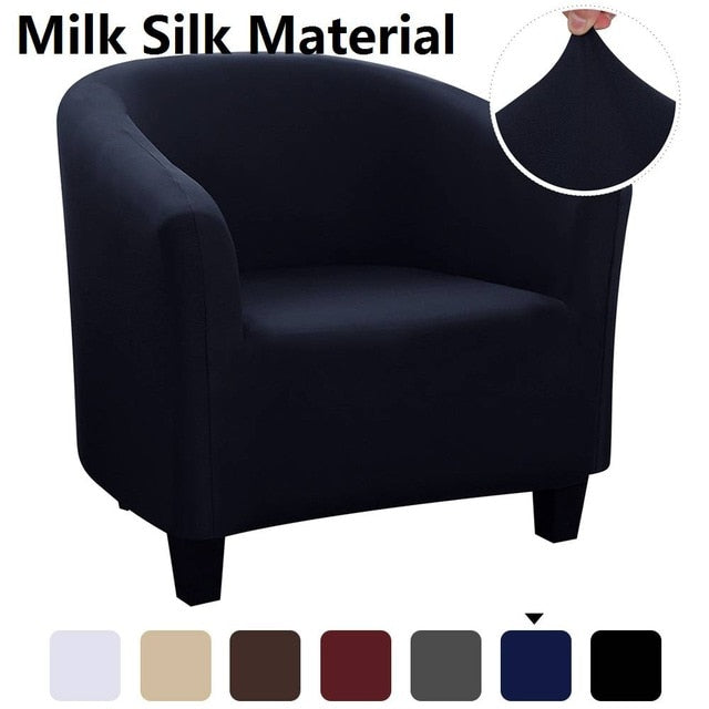 Stretch Sectional Elastic Coffee Tub Sofa Cover for Living Room 1 Seat Slipcover Single Seater Furniture Couch Armchair Cover