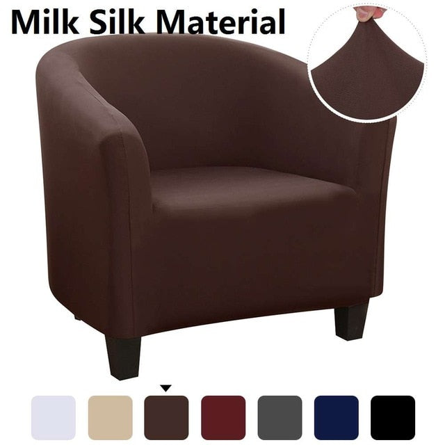 Stretch Sectional Elastic Coffee Tub Sofa Cover for Living Room 1 Seat Slipcover Single Seater Furniture Couch Armchair Cover